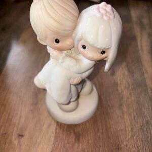 Precious Moments 1982 "Bless You Two" E-9255 Bride Groom Newlyweds